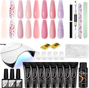 Kit Unghie Gel Completo, 8 Colori 15Ml Kit Ricostruzione Unghie, Kit Unghie Con - Foto 1 di 12