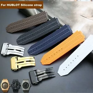 24 26mm Rubber Silicone Watchband Strap For Hublot Big Bang Classic Fusion New - Picture 1 of 31
