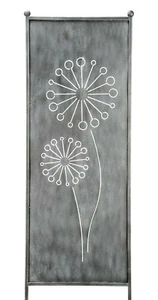 Stele Metall grau Sichtschutz XXL "Pusteblume" H202xB64cm Windschutz Dekowand - Bild 1 von 2
