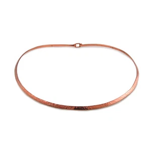 Solid Hand Hammered Copper Choker Necklace Torc Jewellery for Women - Picture 1 of 6