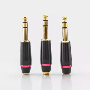 1X Gold Plated 2.5mm/3.5mm/4.4mm Balanced Female to 1/4 6.35mm TRS Male Adapter - Picture 1 of 9