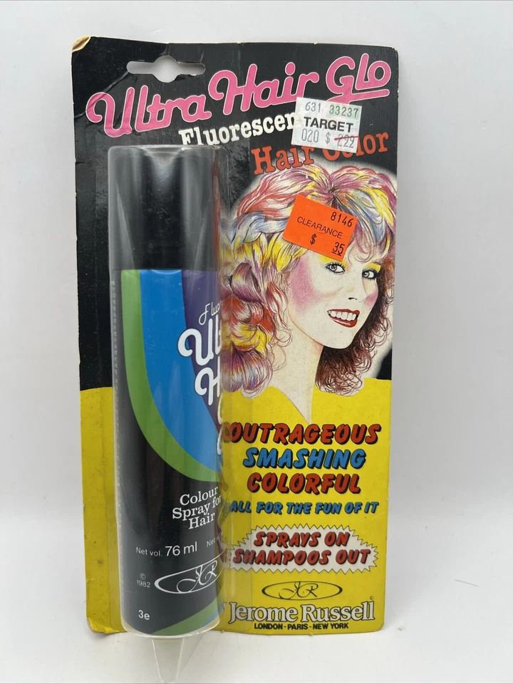 Spray Glo Color Cabello Verde Fluorescente Vintage Jerome Russell 2.2oz ¡NUEVO! Foto 1 de 4