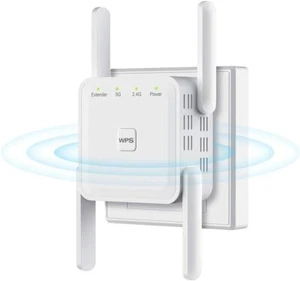 Amplificador de señal WiFi 1200 Mbps largo alcance 6000 pies cuadrados doble banda 2,4 y 5 GHz - Imagen 1 de 12