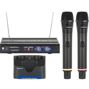 VOCOPRO UHF-3205 (2) Mic Rechargeable Wireless System includes Docking Station - Picture 1 of 4