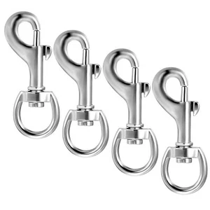 Flag Clips Swivel Snap Hooks, 4Pcs Stainless Steel 2.8 In Swivel Eye Snap HookS - Picture 1 of 7