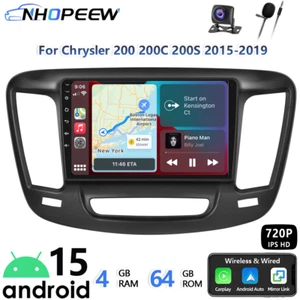 4G+64GB Android 15 Car Radio GPS For Chrysler 200 200C 200S 2015-2019 - Picture 1 of 19