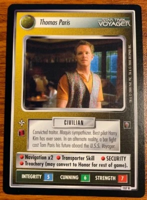 2000 Decipher Star Trek Mirror,Mirror Thomas Paris #107R  Used Free Shipping - Image 1 of 2