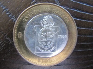 2004 MEXIKO STAAT OAXACA $ 100 BI - METALLIC MÜNZE - Bild 1 von 2