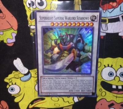 Yu-Gi-Oh! Superheavy Samurai Warlord Susanowo SECE-EN048 Super Rare 1st Ed LP - Image 1 of 2
