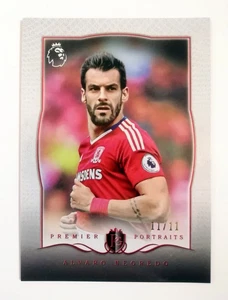 2016 2017 Topps Premier Gold ALVARO NEGREDO Middlesbrough Portraits Red SP /11 - Picture 1 of 9