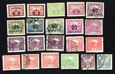 Checoslovaquia 1919-26 grupo de sellos MNG/usado CV=9,8$ Foto 1 de 2