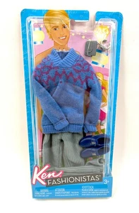 Ken Fashionistas Outfit Blue & Purple Sweater Gray Pants Shoes Accessories NIP - Picture 1 of 5