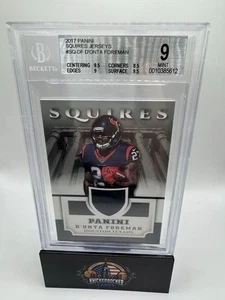 D'ONTA FOREMAN 2017 PANINI SQUIRES ROOKIE #SQ-DF HOUSTON TEXANS JERSEY PATCH - Bild 1 von 2