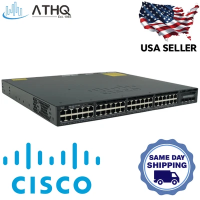 Cisco Catalyst WS-C3650-48TD-S 48-Port Gigabit Switch Layer 3 IP Base (Excess) - Image 1 of 4
