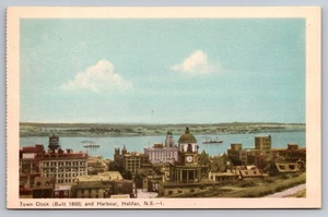 Reloj de la ciudad y puerto de Halifax Nueva Escocia - Construido 1800 - Postal vintage PECO - Imagen 1 de 2