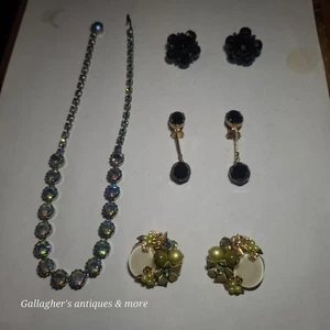 Vintage jewelry lot Weiss necklace & Western Germany earrings # 135 - Picture 1 of 24