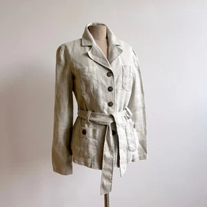 Michael Kors Vintage Safari Jacket sz S P Sunbelt Classic Resort Cropped Topper - Picture 1 of 10