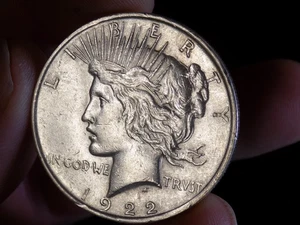 PAZ DÓLAR PLATA 1922 ESCARCHADO SIN CIRCULAR - Imagen 1 de 4