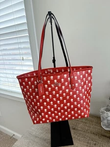 Neu mit Etikett Coach City BEUTELTASCHE MIT REISSVERSCHLUSS IN KARMIN BUNT BLUMENDRUCK BESCHICHTETES CANVAS F38161 - Bild 1 von 9