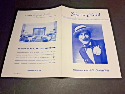 1956 okt. ERFURT DDR programm ERFURTER BRETTL Kabarett Varieté - Bild 1 von 2
