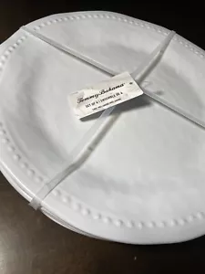 Tommy Bahama NEU!!! MELAMIN 4er Set SPEISETELLER klassisch WEISS KOCHNAGEL - Bild 1 von 7
