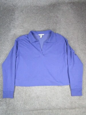 Athleta Shirt Womens Xs Purple Cotton Blend Pullover * - Image 1 of 4