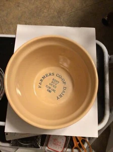 7” CLEAR LAKE CO OP DAIRY BOWL BEAUTY NICE IOWA ADVERTISING STONEWARE - Picture 1 of 4
