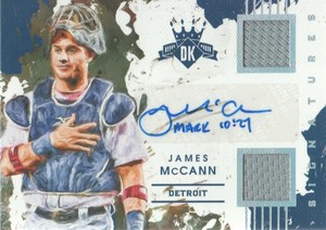 2016 Diamond Kings Baseball DK Materials Silver #DKS-JM James McCann AUTO /299