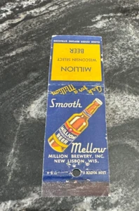 VINTAGE MILLION BEER MATCHBOOK COVER MILLION BREWING CO NEW LISBON WI - Picture 1 of 3