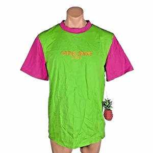 Guess Jeans x Sean Wotherspoon Farmers Market Neon Colorblock M Grün Pink Neu mit Etikett - Bild 1 von 10