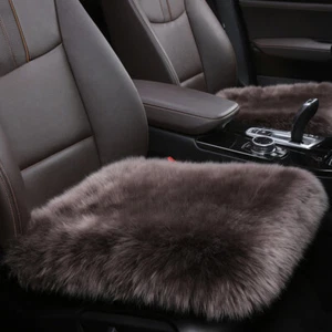 1 PIEZA Cojín de Silla de Lana Universal Cubierta de Asiento de Coche Felpa Larga Invierno Cálido Alfombra de Asiento - Imagen 1 de 25