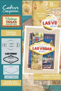 Crafter's Companion VINTAGE VEGAS - FABULOUS LAS VEGAS - STAMP DIE STENCIL GEMS - Picture 1 of 4