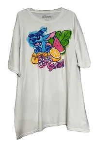 Disney Stitch XL XG White T-shirt Stitch In Hawaii Short Sleeve Women’s - Picture 1 of 10