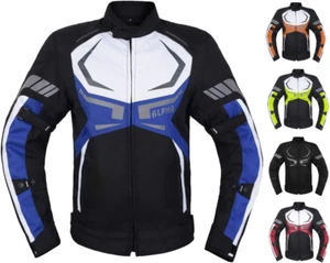 MOTORCYCLE JACKET MENS CE ARMORED BIKERS RIDING RACING WATERPROOF ALL SEASON JAC - Picture 1 of 7
