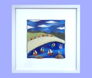 Handgefertigtes Schmelzglasbild "SeaScape" - Bild 1 von 5