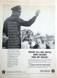 Green Cross Print Ad Vintage Print Ad 1961 Ephemera Wall Art Decor Nat'l Safety - Picture 1 of 1
