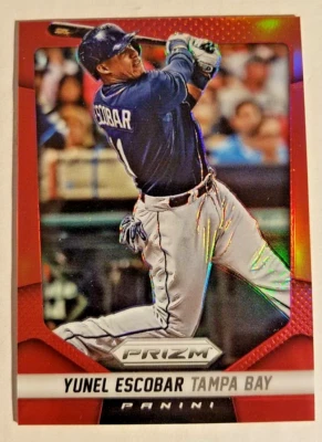Yunel Escobar 2014 Panini Prizm Red 21/25 Tampa Bay Rays #25 A5 - Image 1 of 2