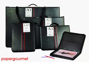 Art Portfolio Roun Ring Binder Mechanism LEATHER LOOK Ref:- P41, Shoulder Strap - Picture 1 of 1