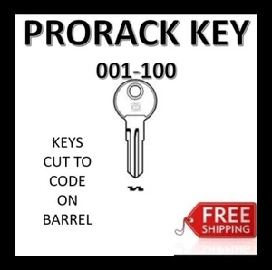 PRORACK key 001 to 100 KEYS CUT TO CODE WHISPBAR Ski, Bike, Roof Rack or Pod - Picture 1 of 4
