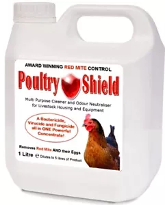 Poultry SHIELD  concentate  BEST BUY red mite killer cleaner 1 litre - Picture 1 of 1