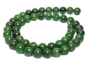 😏 Verdit (Afrik. grüne Jade) 8 mm Kugeln Edelsteinperlen Strang für Kette + 😉 - Picture 1 of 1