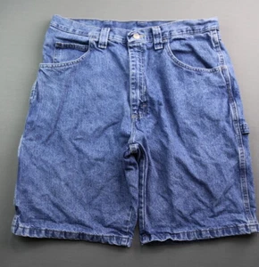 Men's Wrangler Denim Jean Shorts Carpenter Size 34 (Measure 33x9) Zipper Fly - Picture 1 of 6
