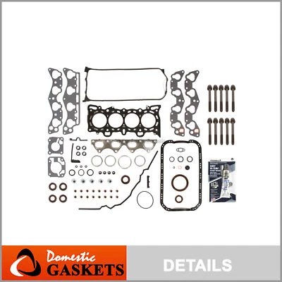 Juego completo de pernos de junta para 96-00 Honda Civic Del Sol 1.6 D16Y5 D16Y7 D16Y8 D16B5 Foto 1 de 4