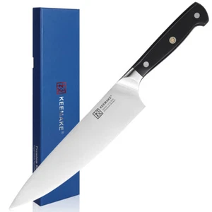 Cuchillo de chef para hombre KEEMAKE 8 pulgadas cuchillo de cocina de corte de acero inoxidable - Imagen 1 de 8