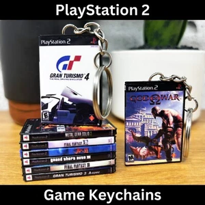 Mini PS2 Game Case Keychains, Miniature Sony Playstation 2 Cover Art, Gamer Gift - Picture 1 of 9
