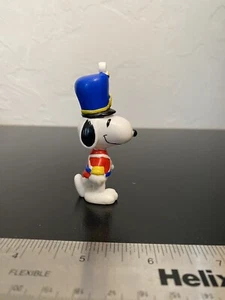 SNOOPY SOLIDER BAND UNIFORM PEANUTS 2.7” FIGURE PVC CHRISTMAS ORNAMENT Vintage - Picture 1 of 5
