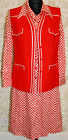 1960er Vintage (Mugler) ANDRE PETERS Kleid & LOUIS FERAUD HARRODS Weste rot/weiß