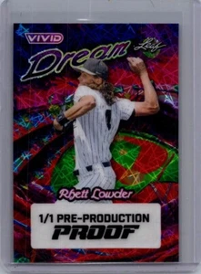 Rhett Lowder Leaf Baseball 1/1 Pre Production Proof - Picture 1 of 1
