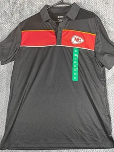 Kansas City KC Chiefs Equipo NFL Ropa Negra Polo Para Hombres Talla XL NUEVO - Imagen 1 de 7