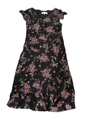 Vestido Donna Ricco NY Seda Y2K Floral Midi 8 Caprichoso Grunge Caprichoso Hada Foto 1 de 4